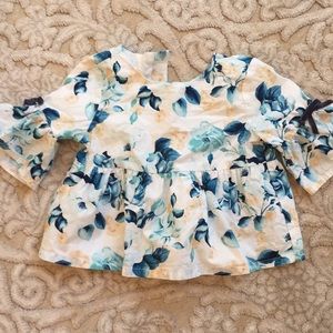 Janie and jack peplum floral top 18-24 month